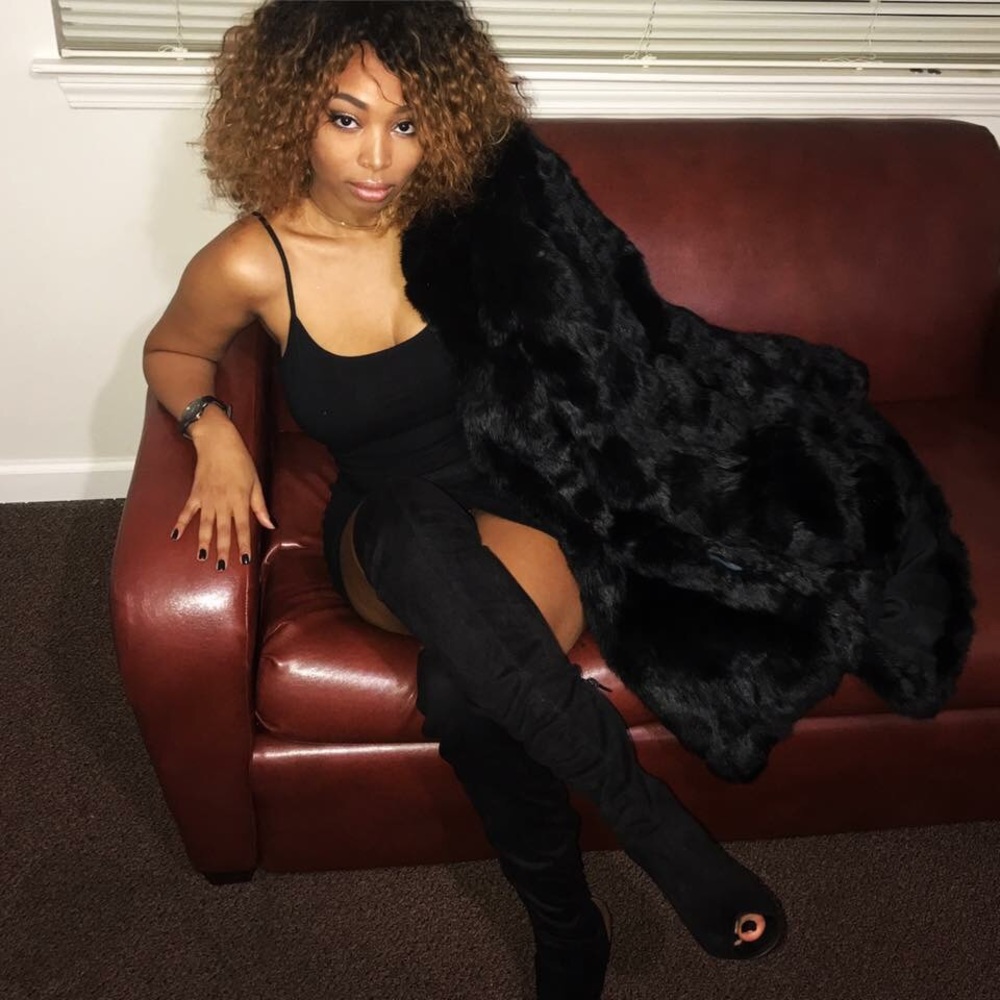 Black Thigh high heels